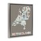 Stupell Industries Kid's Map of Netherlands Floating Frame, design by Carla Daly
